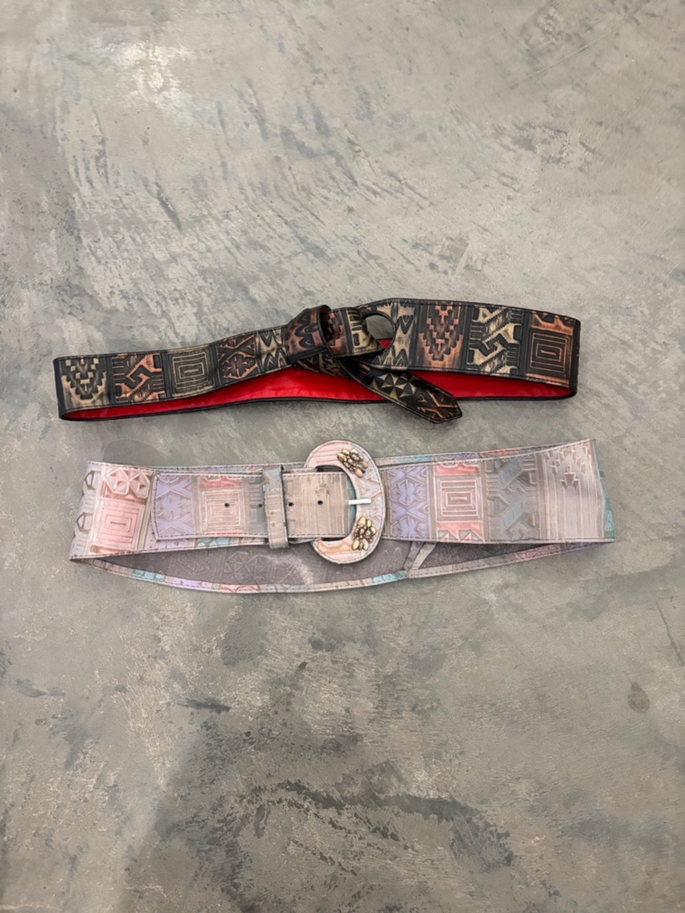 Two vintage belts from the 80s